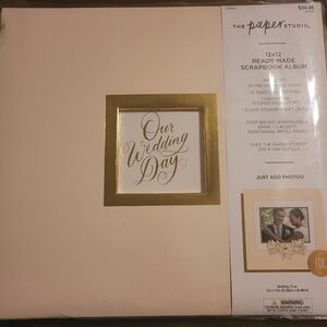 Gold and Cream Wedding Scrapbook Album